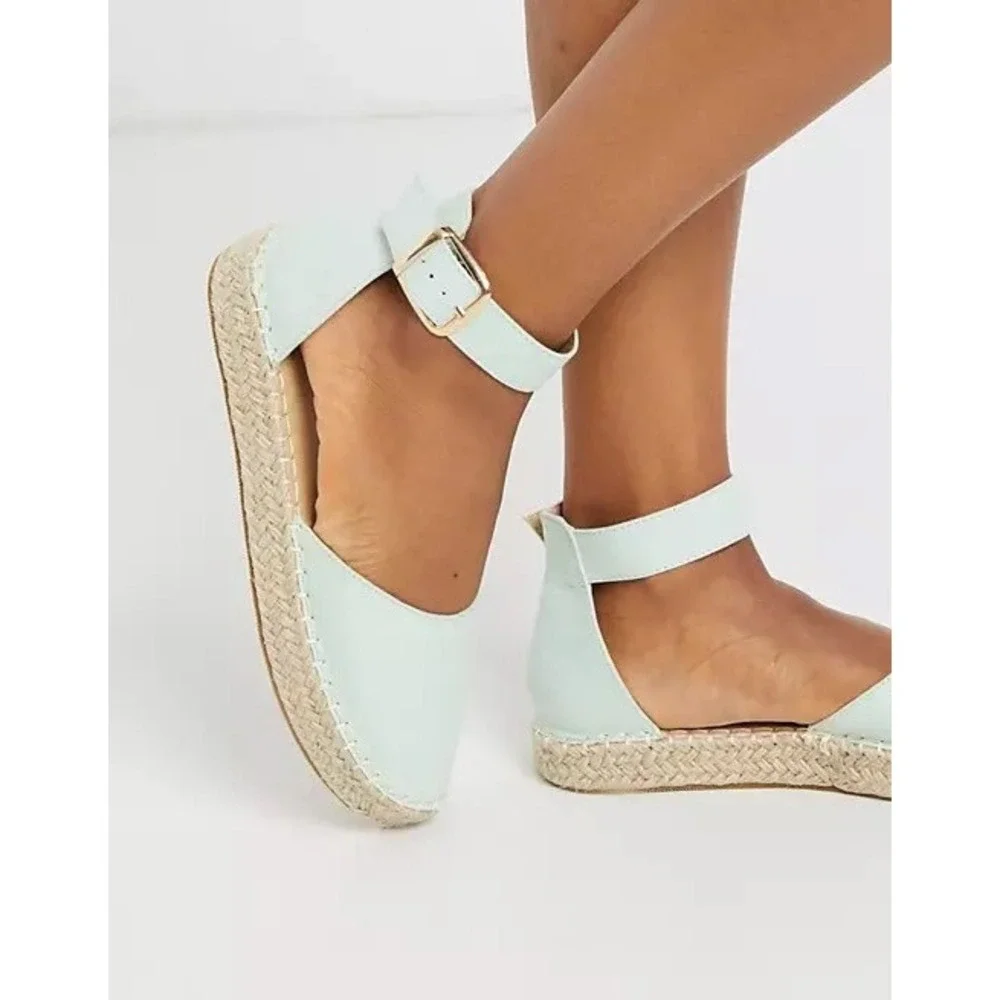ASOS Truffle Collection two‎ part espadrille shoes in mint